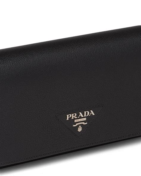 prada leather wallet with strap|authentic Prada wallet sale.